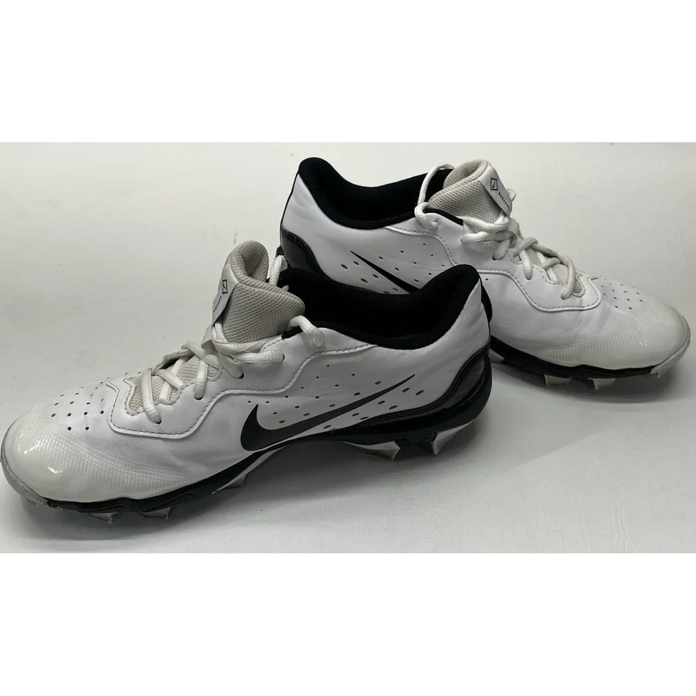 Nike Alpha Huarache 4 Keystone Baseball Cleat White Black DJ6524-101 Men Size 8